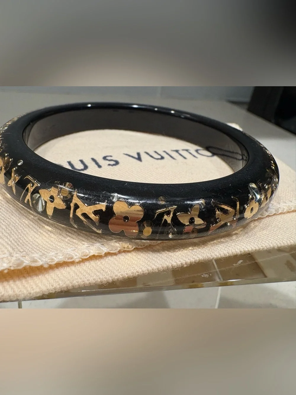 Authentic LV Black Inclusion Bracelet